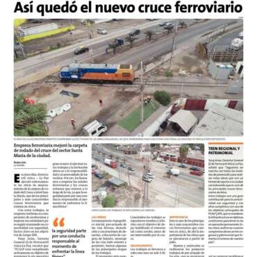 Así quedó el nuevo cruce ferroviario